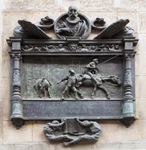 Sui Generis Madrid - Quijote más allá de la oscuridad - Placa conmemorativa de la imprenta de Juan de la Cuesta en Madrid